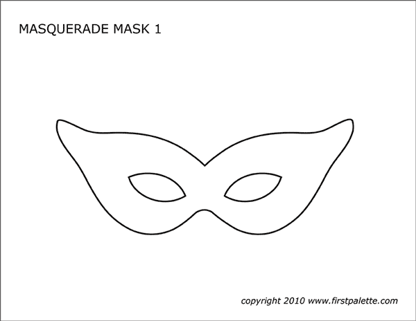 Printable Masquerade Mask Template 1