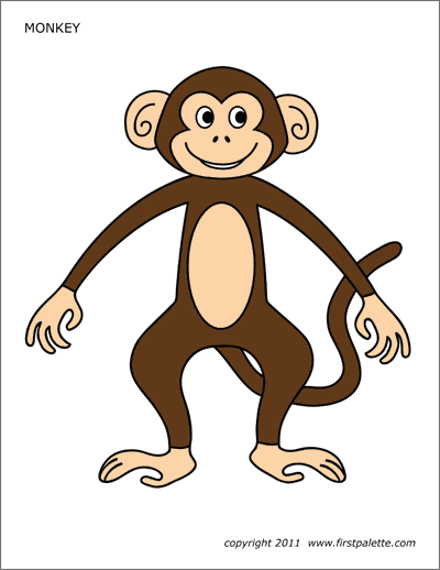 Printable Colored Monkey