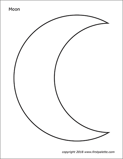 Printable Large Moon Coloring Page