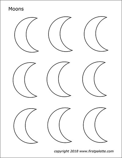 Printable Moons - Set 3