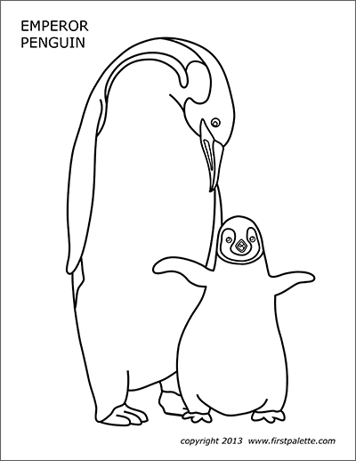 Printable Emperor Penguin Coloring Page