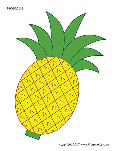 Printable Colored Pineapple