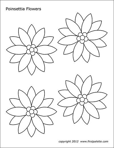 Printable Poinsettia Flowers