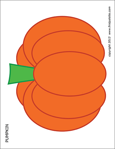 Printable Large Colored Pumpkin