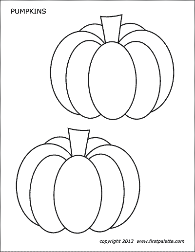 Printable Medium-sized Pumpkins