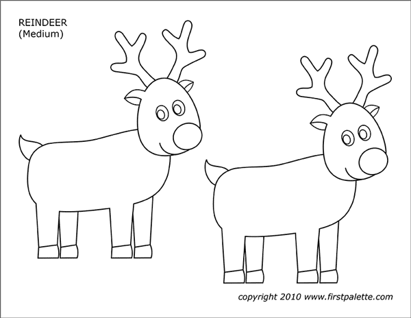 Printable Reindeer - Set 2
