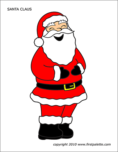 Printable Large Colored Santa Claus