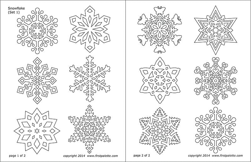 Printable Snowflake - Set 1