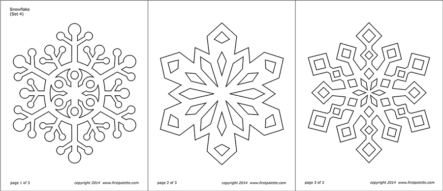 Printable Snowflake - Set 4