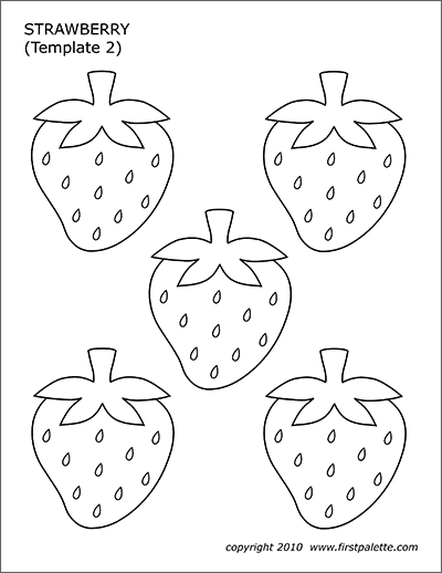 Printable Strawberries Coloring Page