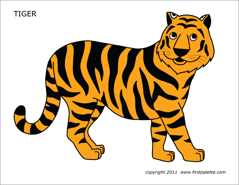 Printable Colored Tiger