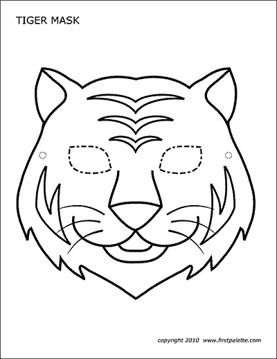 Printable Tiger Mask Coloring Page