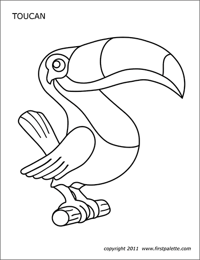 Printable Toucan Coloring Page