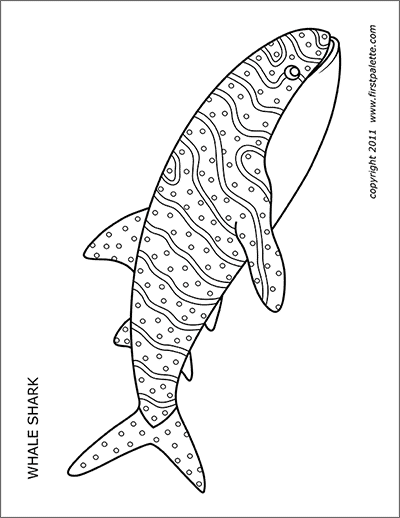 Printable whale shark