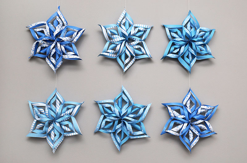 How to make Easy Paper Snow Flakes, Christmas Decoration ideas, Paper  Craft