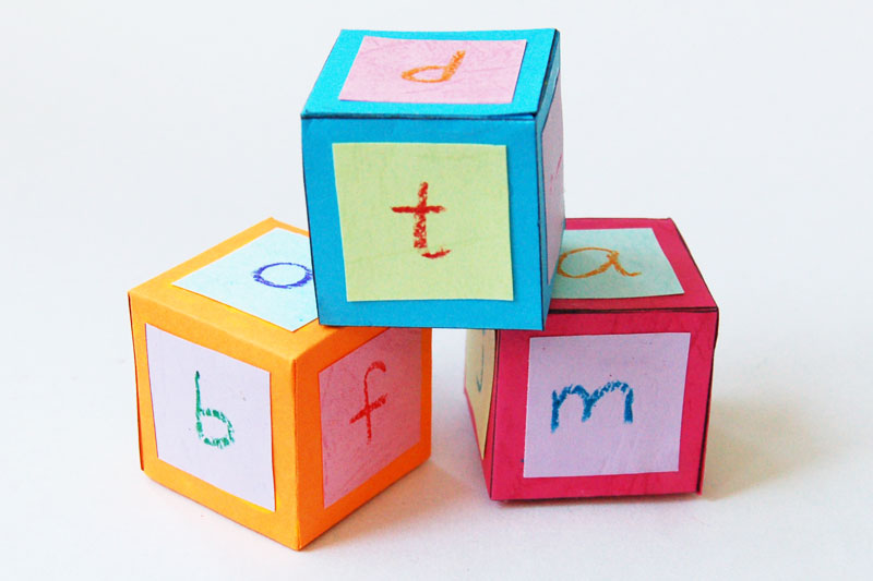 Alphabet Paper Blocks, Kids' Crafts
