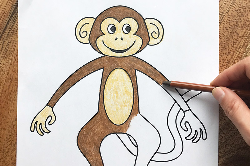 coloring pages for monkeys