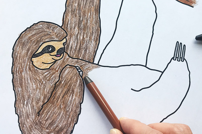 Sloth | Free Printable Templates & Coloring Pages | FirstPalette.com