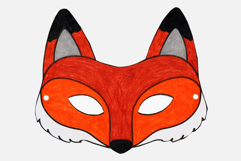 Fox Mask Template For Children