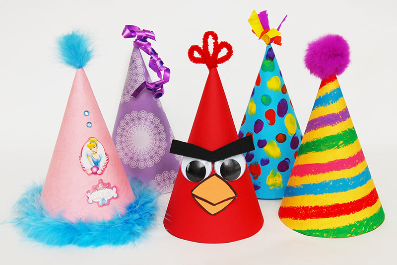 Rainbow Birthday Party Decorations Hats Fun Arts & Crafts Party