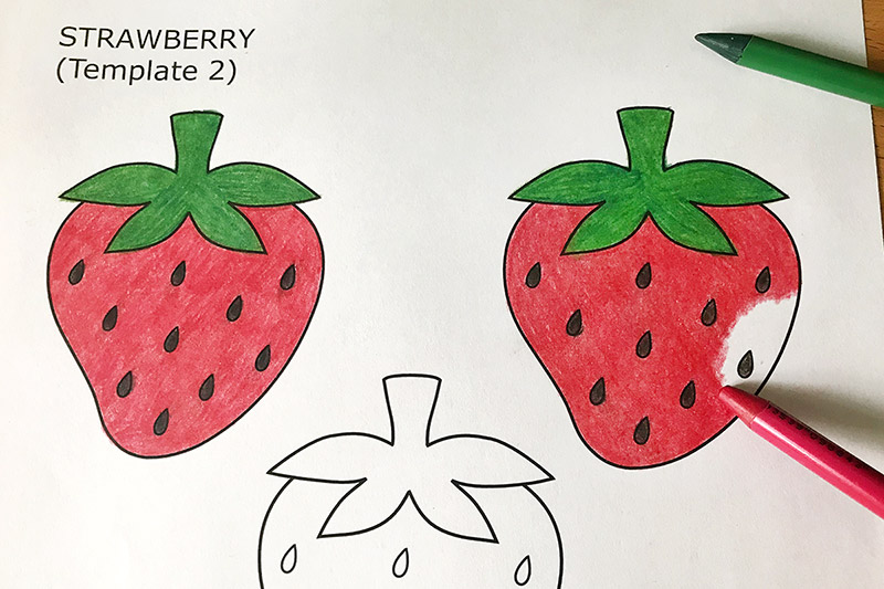 strawberry coloring page