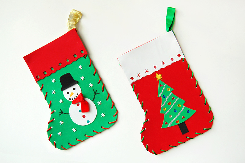 Paper Christmas Stocking, Kids' Crafts