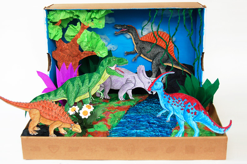 Dinosaur Diorama | Kids' Crafts | Fun Craft Ideas ...