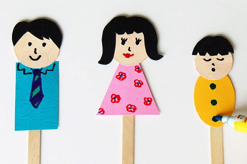 Family Stick Puppet Templates Free Printable Templates Coloring 