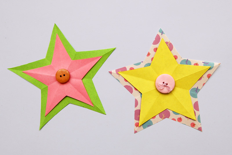 Folding Paper Stars, Kids' Crafts