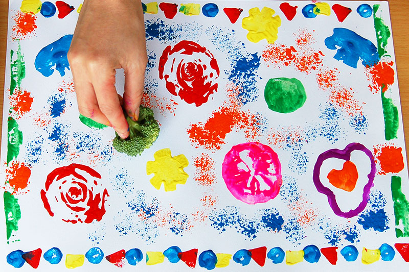 Fruit and Vegetable Prints, Kids' Crafts, Fun Craft Ideas