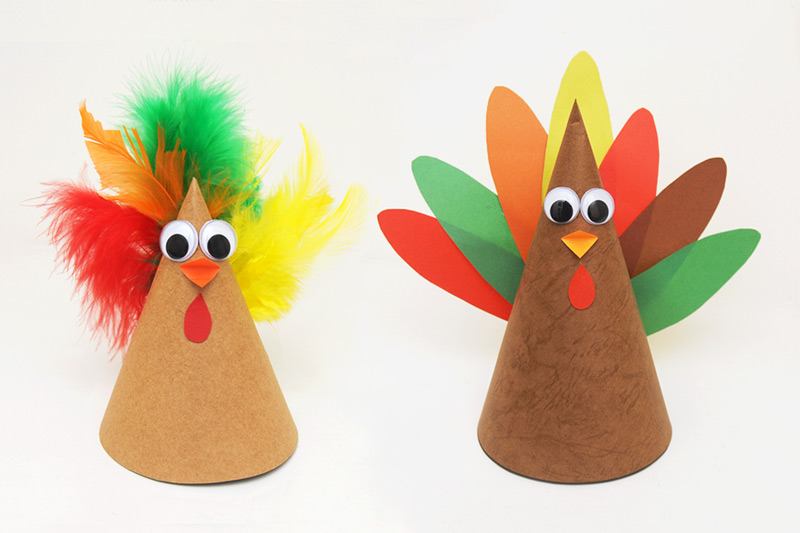 Paper Cone Turkey, Kids' Crafts, Fun Craft Ideas