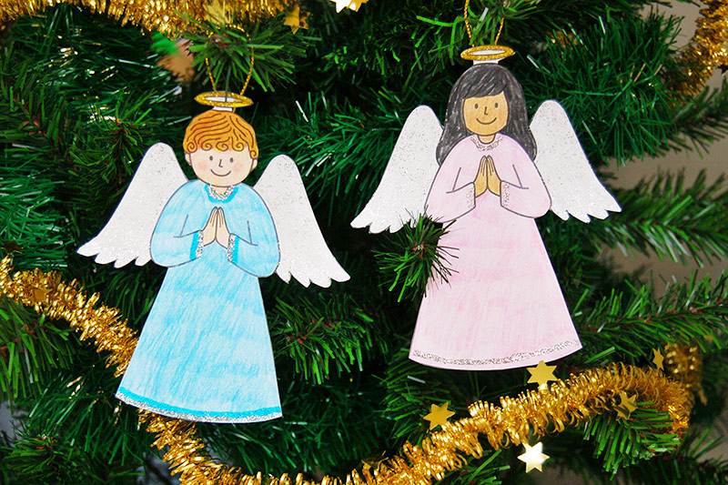 christmas tree angel cut out