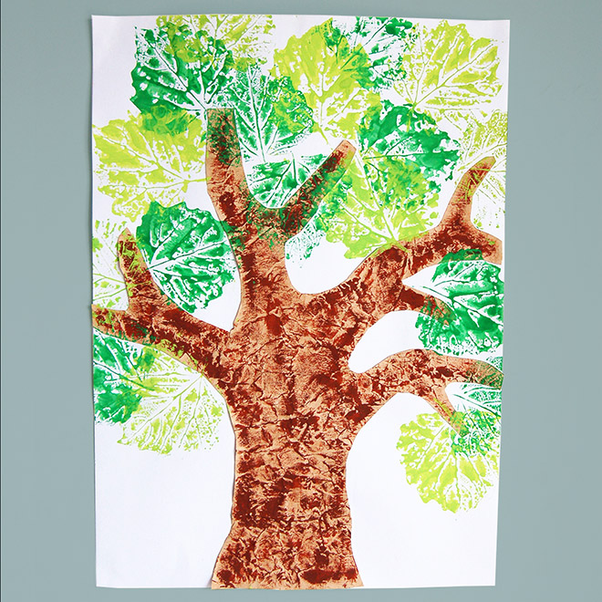 Leaf Prints Process Art ⋆ Parenting Chaos