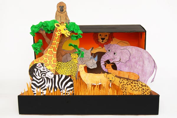 Rainforest Habitat Diorama, Kids' Crafts