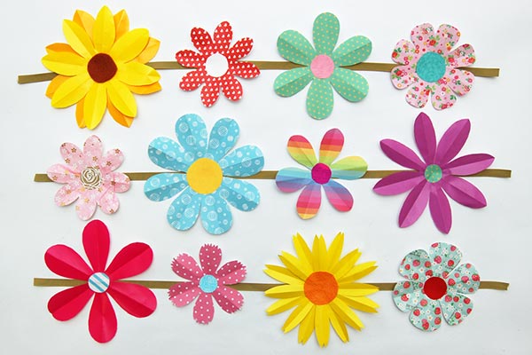 Download Folding Paper Flowers 8 Petals Kids Crafts Fun Craft Ideas Firstpalette Com