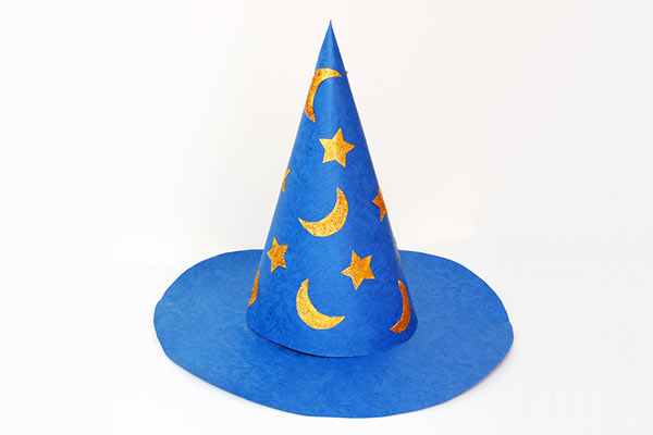 Styrofoam Cone Halloween Witch Hat Craft