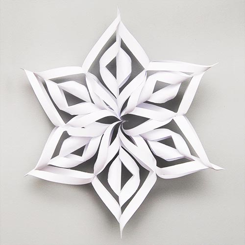 Kids Craft Room 3D Snowflake How To Make A 3D Paper Snowflake Cut A 1 Square or Use The