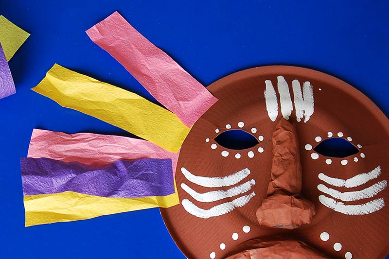 African Paper Plate Mask | Kids' Crafts Fun Ideas | FirstPalette.com