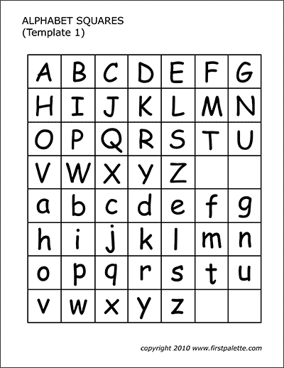 Alphabet Letter Squares Free Printable Templates Coloring Pages 