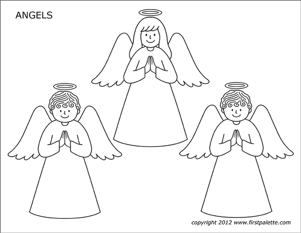 christmas angel ornaments coloring pages printable