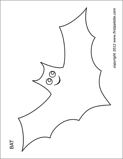 Bat Template Cut Out Card Template