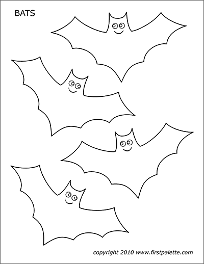 Free Paper Bat Template - FREE PRINTABLE TEMPLATES