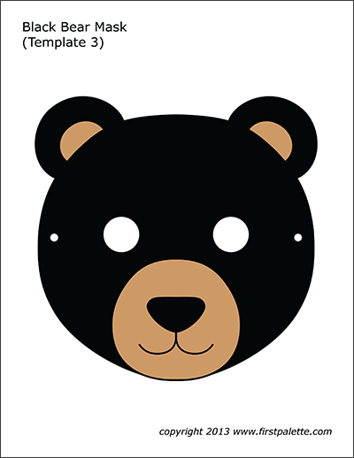 bear face template