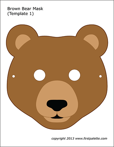 Bear Masks Free Printable Templates Coloring Pages FirstPalette