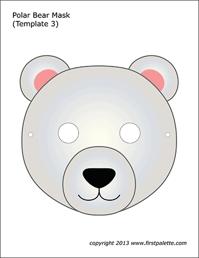Bear Masks | Free Printable Templates & Coloring Pages FirstPalette.com
