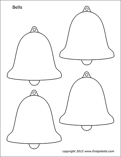 christmas bells for coloring - Clip Art Library