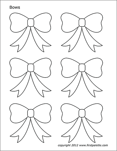 bows  free printable templates  coloring pages