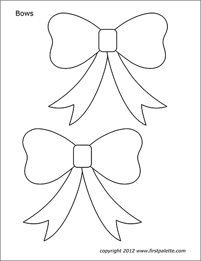 Bows Free Printable Templates Coloring Pages FirstPalette