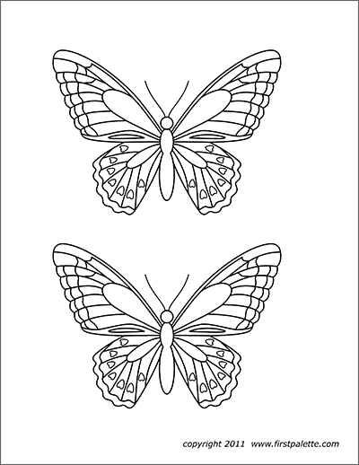butterflies  free printable templates  coloring pages