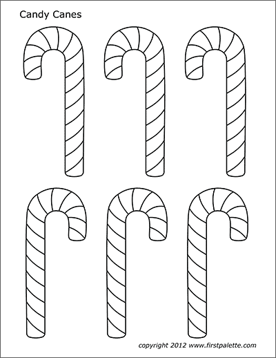 candy canes  free printable templates  coloring pages